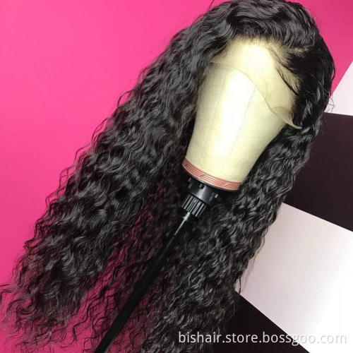 Wholesale Raw Brazilian Virgin Hair water wave wigs HD Lace 13x4  Water Wave Lace Frontal  Human Hair Wig Deep Water Wig